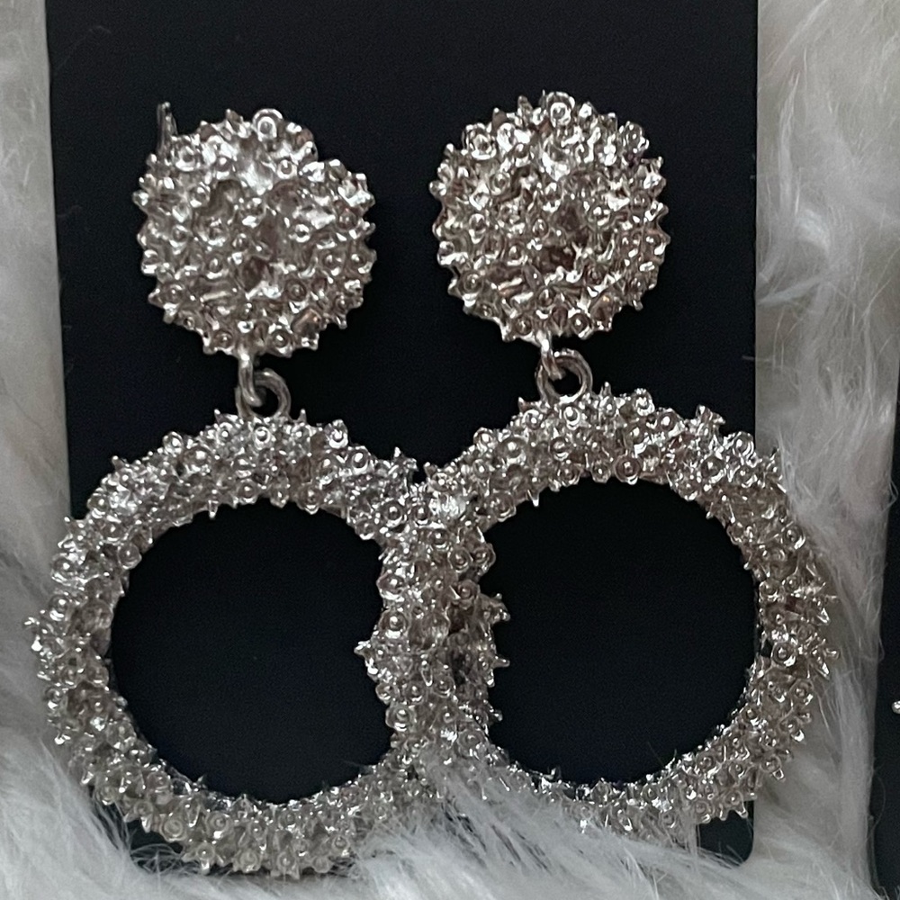 Silver Textured Earrings!